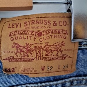 Levi's 512 Slim Fit Tapered Leg Jeans - Blue